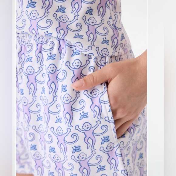 Roller Rabbit Monkey Mischa Wiman’s PJ Set In Lavender Size L - Picture 4 of 6